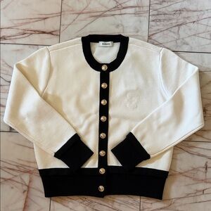 Sandro Women's Black and White Cardigan NWT